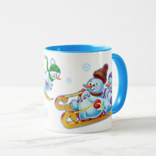 Mug Winter Wonderland snow people muette nom personnal