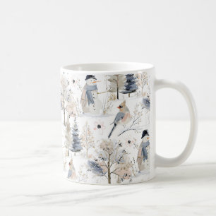 Mug Winter Wonderland Snowman et Bird Motif