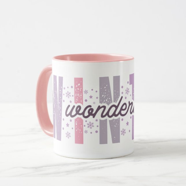Mug Winter Wonderland - Typographie Festive Art (Devant gauche)