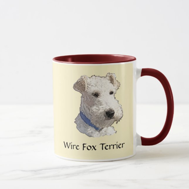 Mug Wire Fox Terrier Art (Droite)
