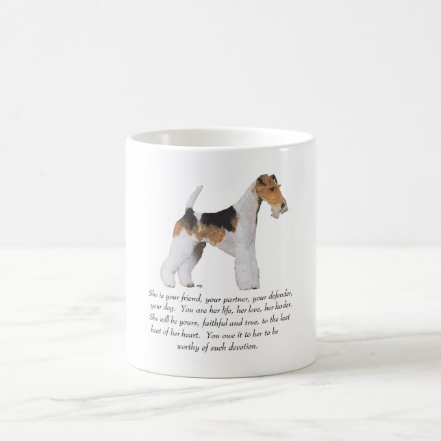 Mug Wire Fox Terrier Souvenir FEMELLE (Centre)
