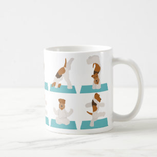 Mug Wire Français renard terrier chien faisant yoga