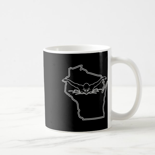 Mug Wisconsin State Pride The Swim T Shirt Funny Swimm (Droite)