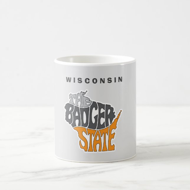 Mug Wisconsin State Pseudo Word Art (Centre)