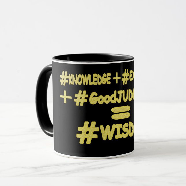 Mug "WISDOM EQUATION" Mignonne Expression Design. Comm (Devant gauche)