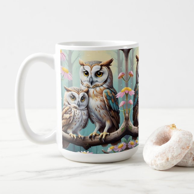 Mug Wise owls (Avec donut)