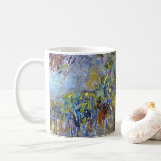 Mug Wisteria (moitié droite) de Claude Monet (Avec donut)