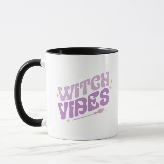 Mug Witch Vibes Stars La chambre de sorcière violet Ha (Gauche)