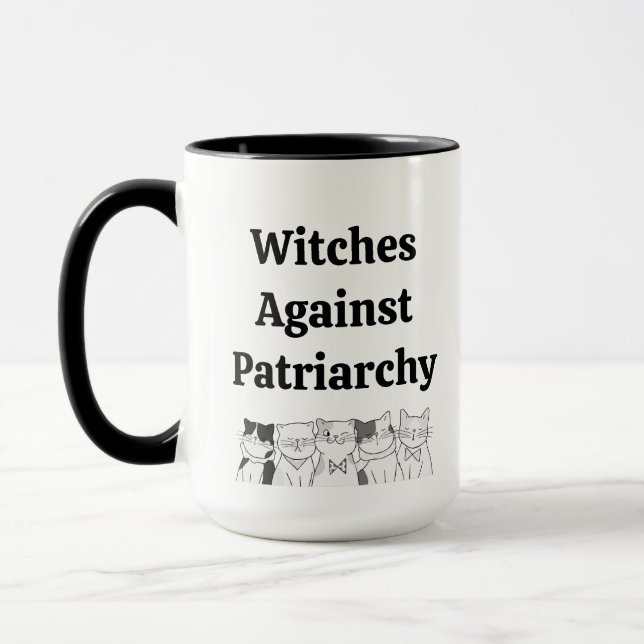 Mug Witches Political Humor Cats Whimsy Funny Mystical (Gauche)