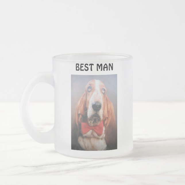 Mug With Basset Hound Best Man (Gauche)