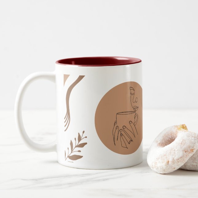Mug with legend life is better after coffee (Avec donut)
