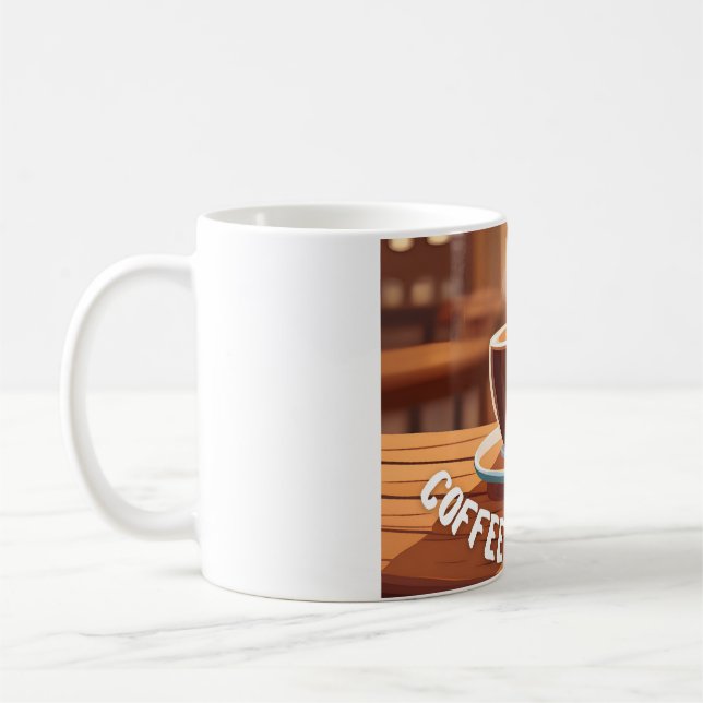 Mug with personalized photo (Coffee and life) (Gauche)