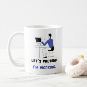 Mug Witty Work Dit le meilleur cadeau pour Lazy Cowork