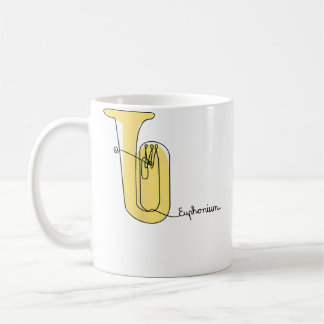 Mug Wo Musique d'Euphonium Une ligne Euphonium Cuivres
