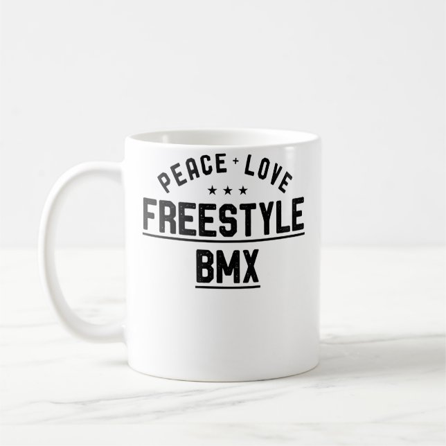 Mug Wo Peace Love FreeBmx FreeBmx Rider (Gauche)