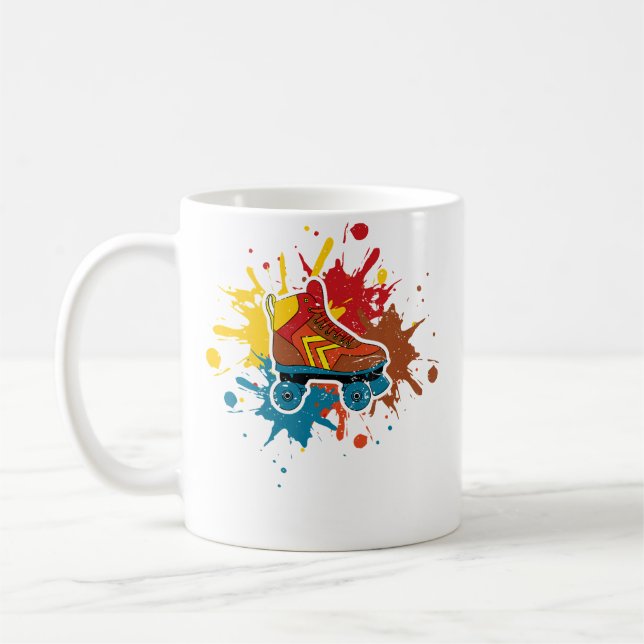 Mug Wo Roller Skating Filles Patins 80S (Gauche)