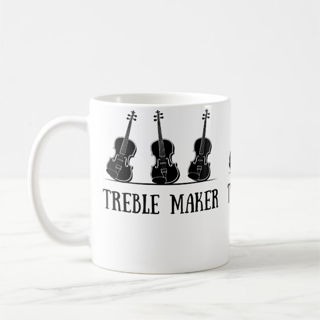 Mug Wo Violon Treble Maker Violoniste Orchestre (Gauche)
