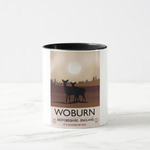 Mug Woburn - Bedfordshire affiche de voyage de style V