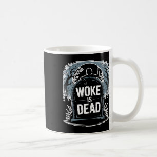 Mug Woke Est Mort Halloween Graveyard Rétro Horror Zom