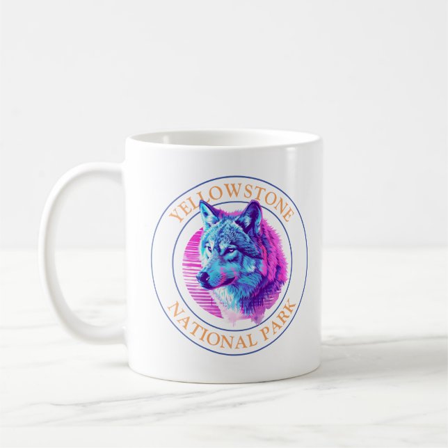 Mug Wolf Art tendance, parc national de Yellowstone, C (Gauche)