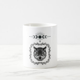 Mug Wolf avec phases de lune