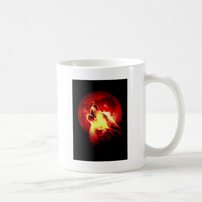 Mug Wolf Howling à Red Night (Droite)