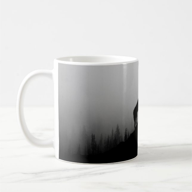 Mug Wolf hurle sur la lune (Gauche)