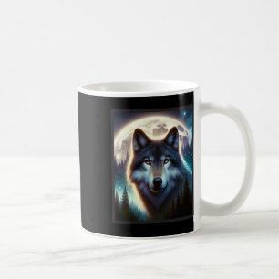 Mug Wolf Icy Moon Galaxy Chasse Gris Gris Loups Pour