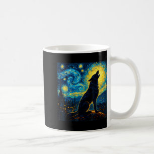 Mug Wolf Starry Night HowHowling Lune Dons Drôle Pour