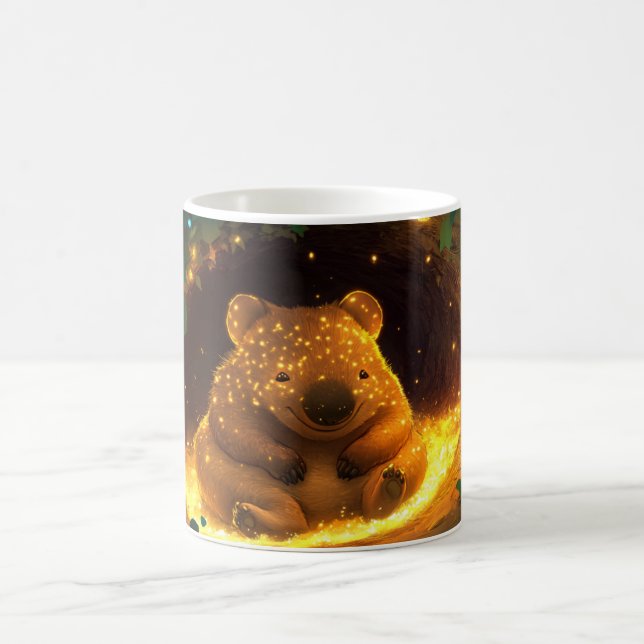 Mug wombat avec une fourrure orange  (Centre)