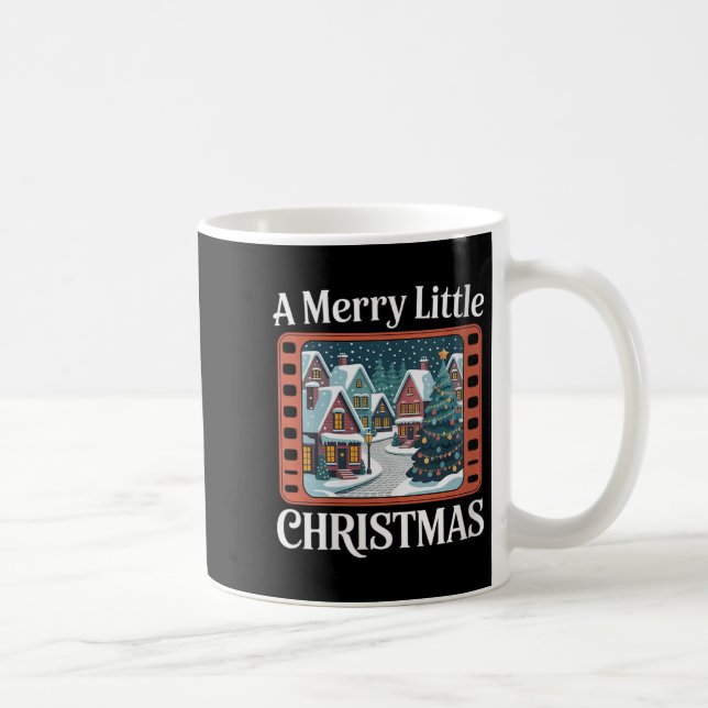 Mug Womens A Merry Little Christmas Retro Holiday Vill (Droite)