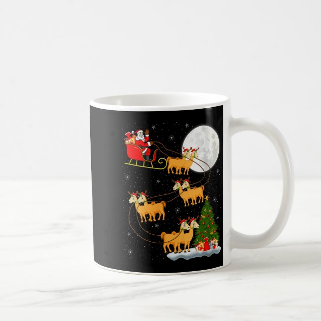 Mug Womens Alpaca Llama Santa Sleigh Flying Funny Magi (Droite)