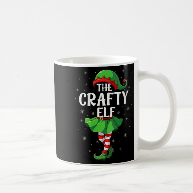 Mug Womens Crafty Elf Christmas Girls Women Elf Squad  (Droite)