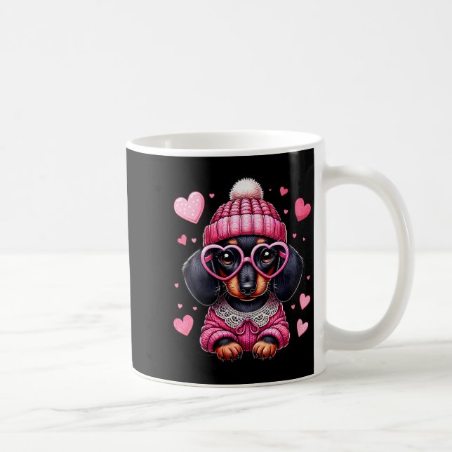 Mug Women's Cute Dachshund Valentines Heart Dog Lover  (Droite)
