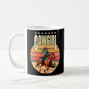 Mug Womens Cute western cowgirl with a vintage a girl