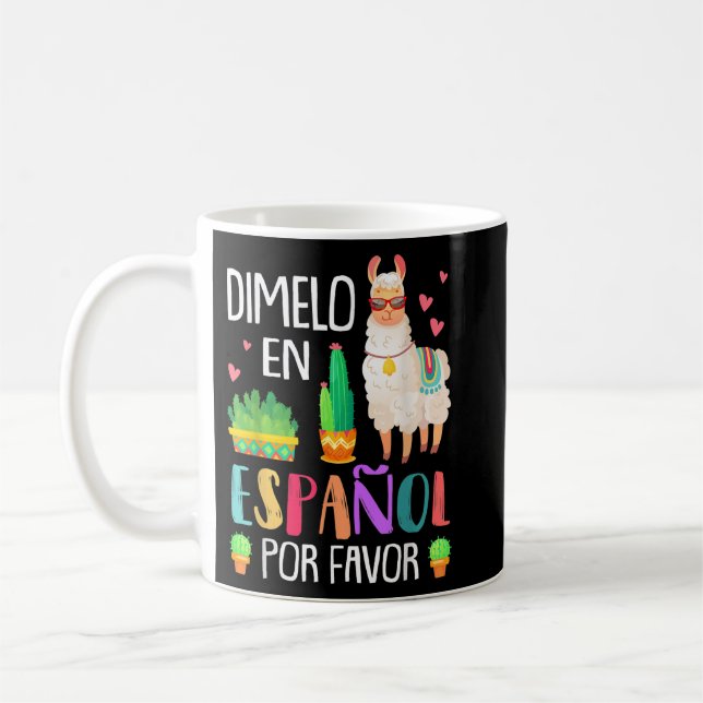 Mug Womens En Espanol Por Favor Bilingual Spanish Teac (Gauche)