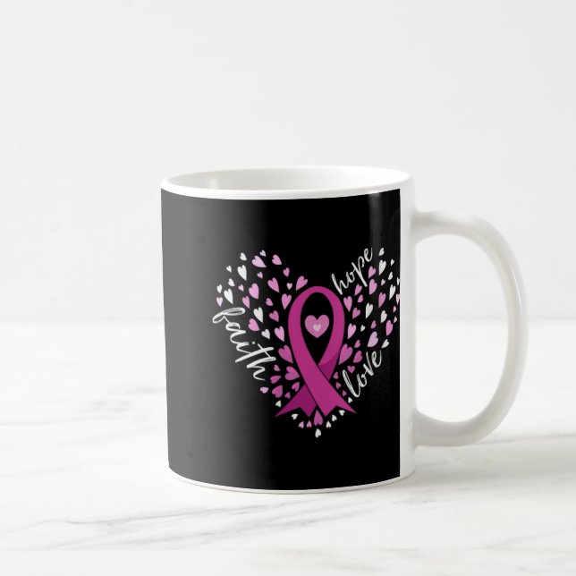 Mug Womens Faith Hope Love Breast Cancer Awareness N  (Droite)