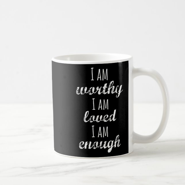 Mug Women's I Am Worthy Motivational Christian  (Droite)