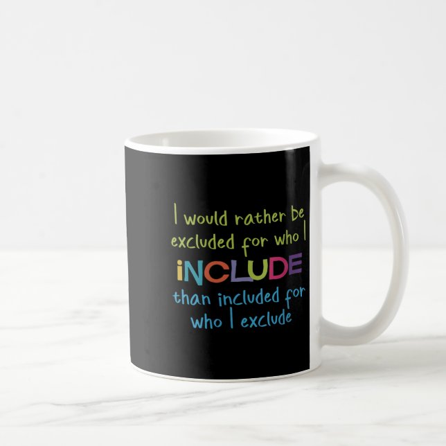 Mug Womens I Would Rather Be Excluded For Who I Includ (Droite)