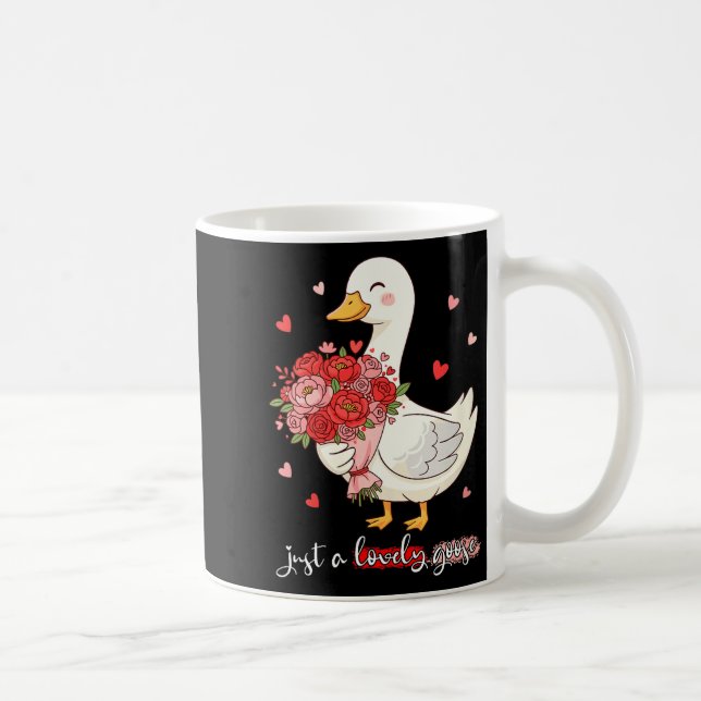 Mug Women's Just A Lovely Goose Bouquet Roses Floral V (Droite)