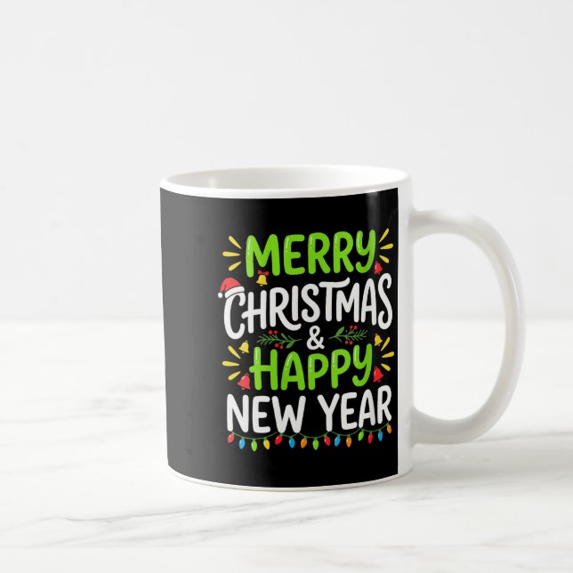 Mug Womens Merry Christmas Lights Red Santa Hat And Ha (Droite)