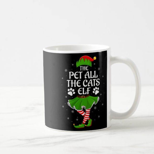 Mug Womens Pet All The Cats Elf Christmas Girls Women  (Droite)