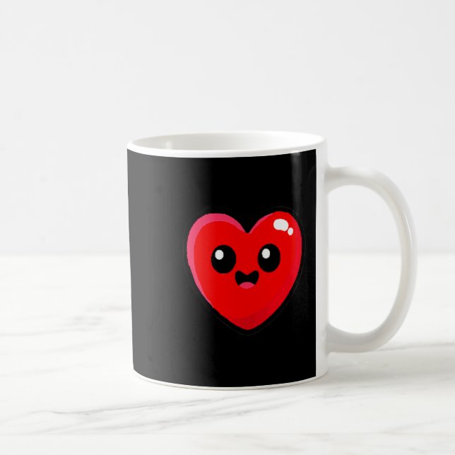 Mug Women's Red Heart Funny Cute Design For Men Women  (Droite)