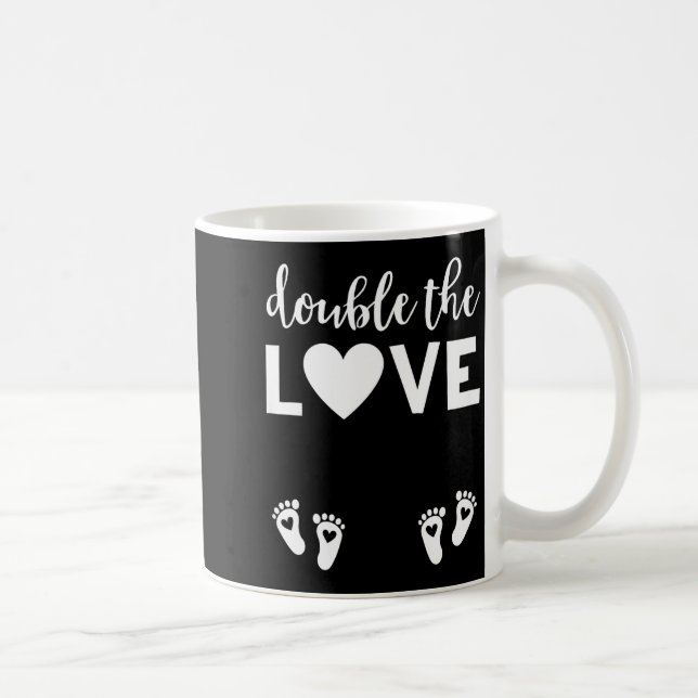 Mug Womens Valentines Day Twin Pregnancy Announcemen V (Droite)