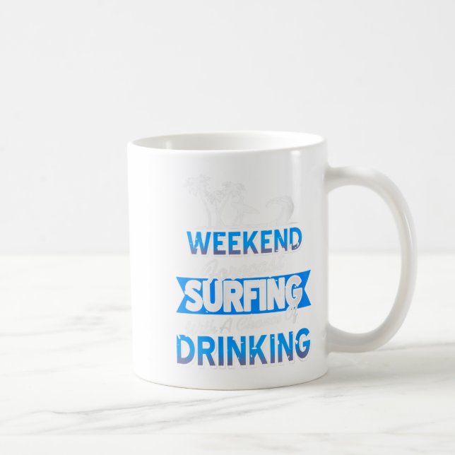 Mug Womens Weekend Prévision Chance De Surf Côtier (Droite)