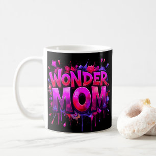 Mug Wonder Mom Citer Fleurs Fête des mères