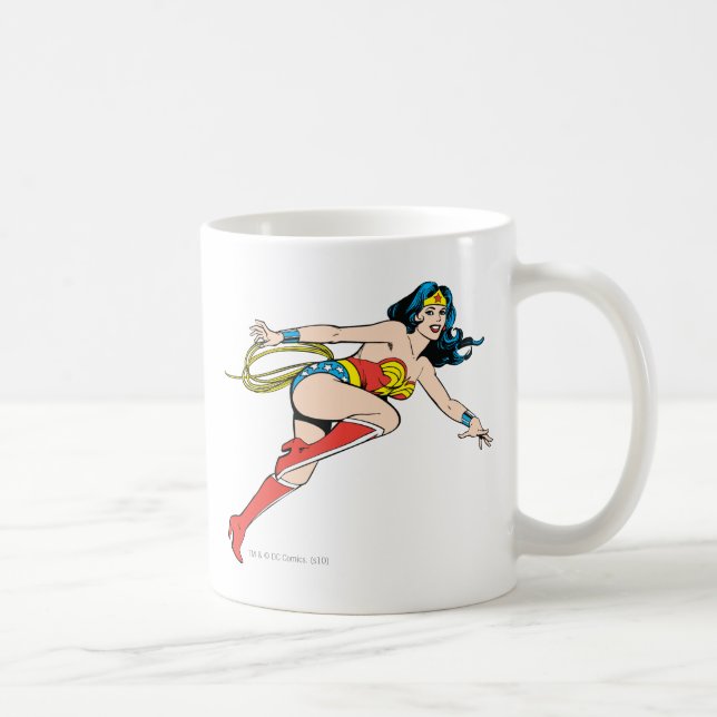 Mug Wonder Woman bondit à droite (Droite)