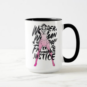 Mug Wonder Woman Brush Typography Art