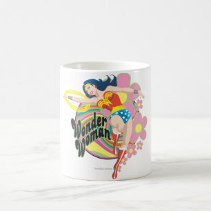 Mug Wonder Woman Flowers rétro