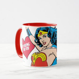 Mug Wonder Woman   Je vais tomber pour vous Valentine